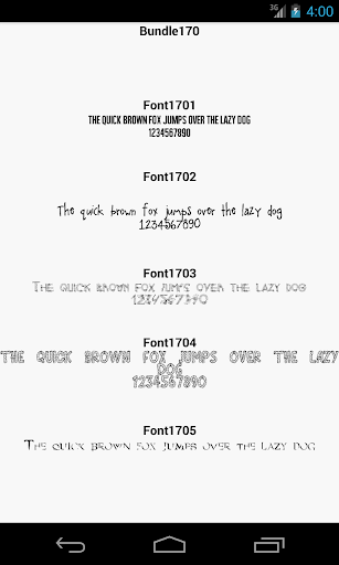 Fonts for FlipFont 170