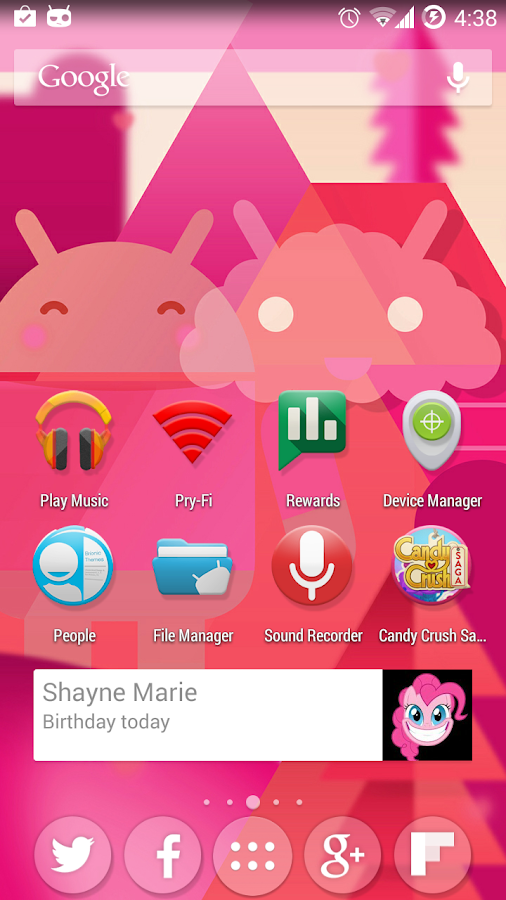 KitKat 4.4 Launcher Theme - screenshot