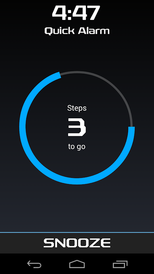 Android application Walk Me Up! Alarm Clock PRO screenshort