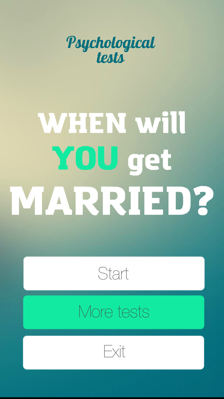 Test on the wedding date Screen 1