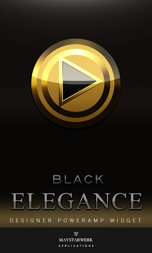 Poweramp Widget Black Elegance