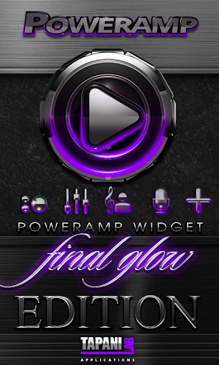 Poweramp widget Purple Glow