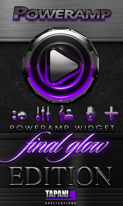 Android application Poweramp  widget Purple Glow screenshort