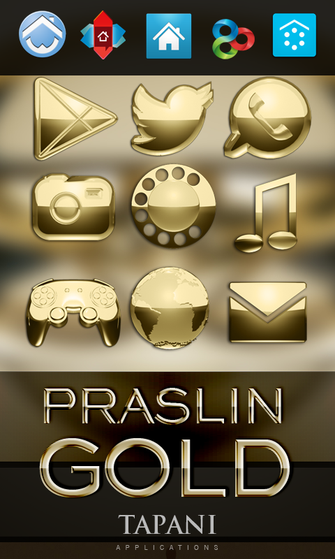 Android application GOLD HD icons adw apex nova go screenshort