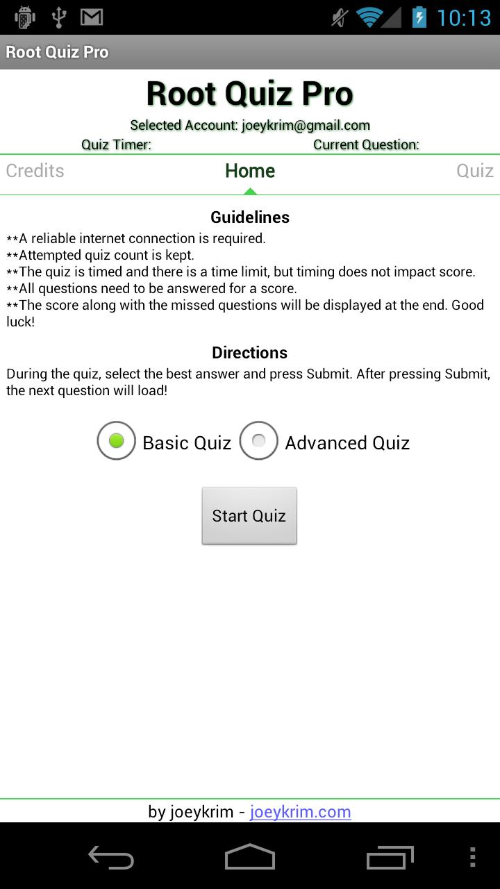 Root Quiz Pro Screen 1