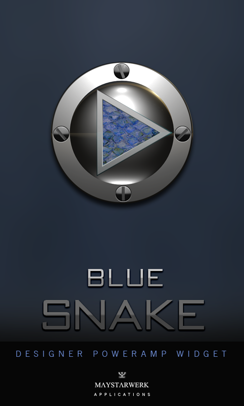 Poweramp Widget Blue Snake Screen 1
