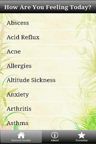 My Natural Healer Screen 3