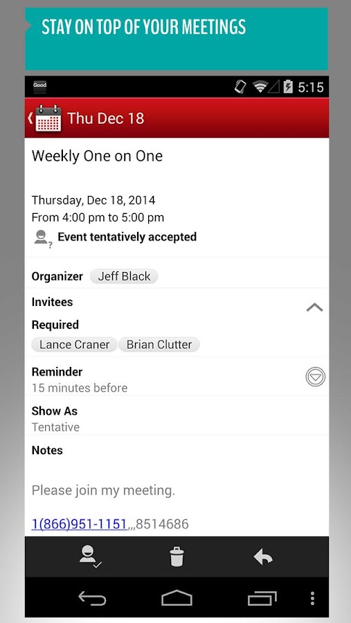    Good for Enterprise™- screenshot  