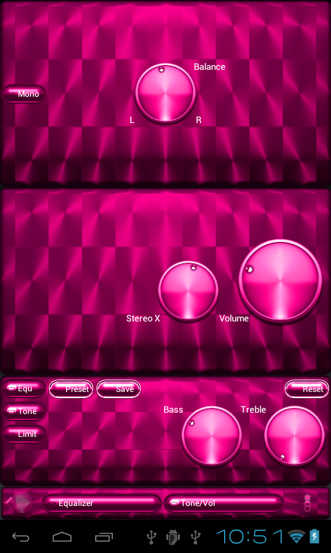 Poweramp Skin PINK BRUSHED Screen 3