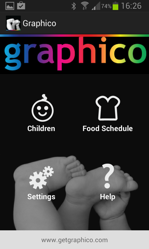 Android application Graphico Baby Growth Charts screenshort