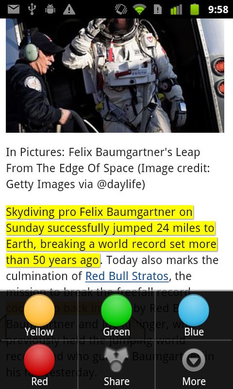 Android application RePaper Web Highlighter screenshort