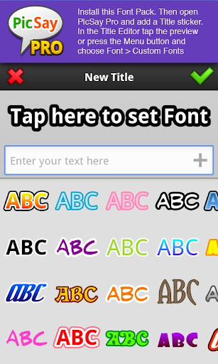 Download PicSay Pro Font Pack - B for PC