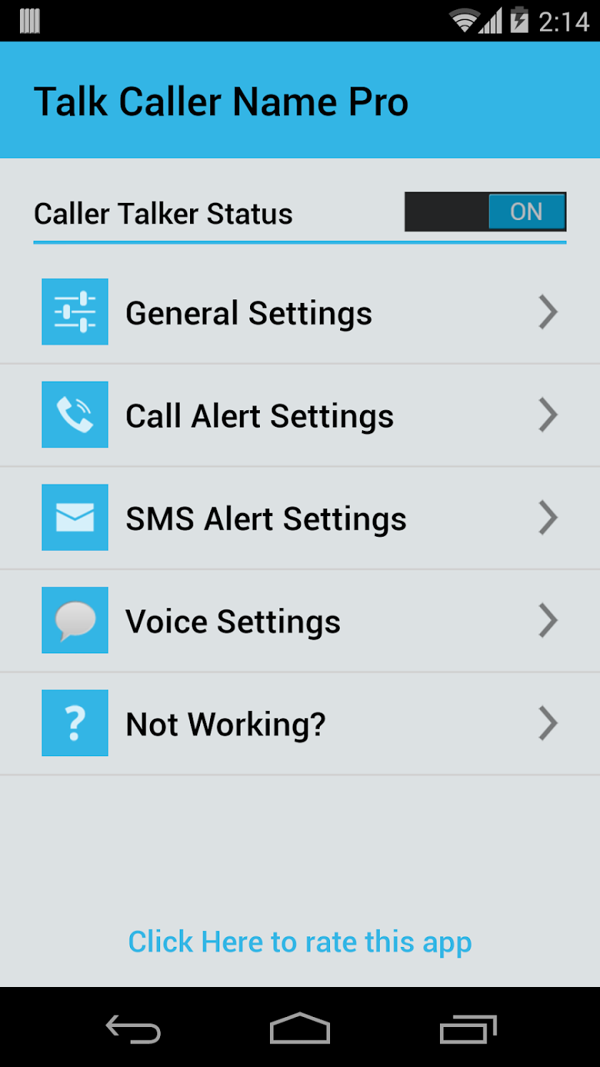 Talk Caller Name PRO Screen 1