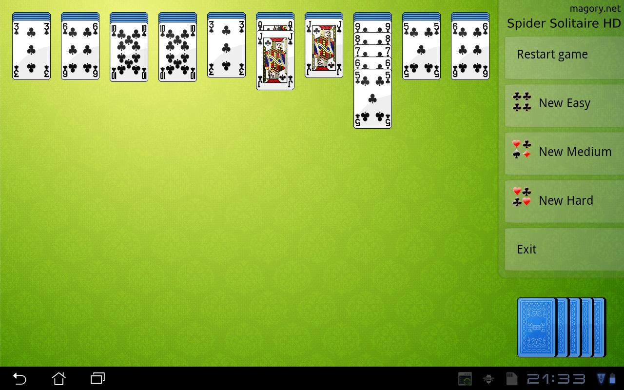 Spider Solitaire Hd