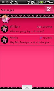 GO SMS THEME/GlowingFlower Screenshots 0