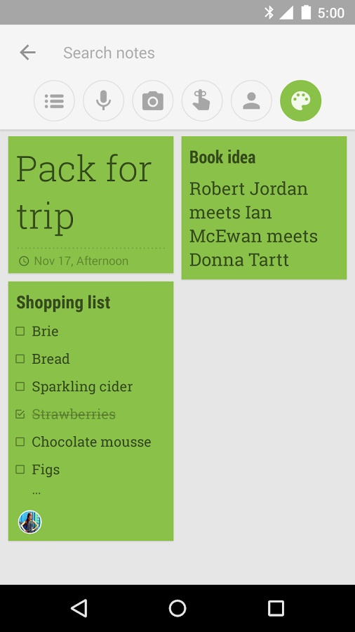 Google Keep - σημειώσεις - στιγμιότυπο οθόνης Google Keep - σημειώσεις - στιγμιότυπο οθόνης