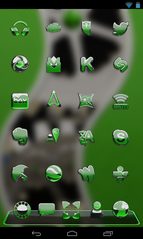 green liz Next Launcher Theme Screen 2