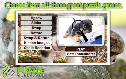Free Cute Puppy Puzzle Games