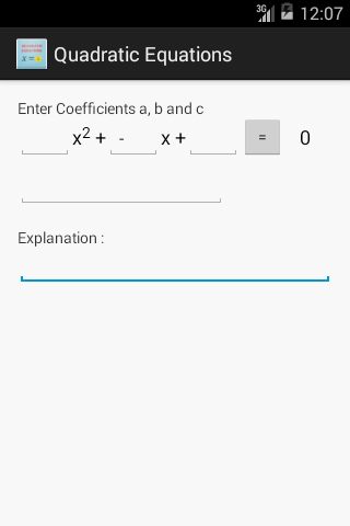 MATH Quadratic Equations