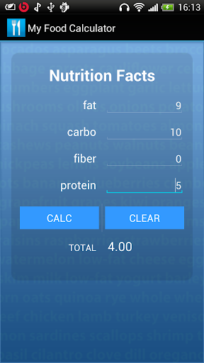 My Food Calculator w ads