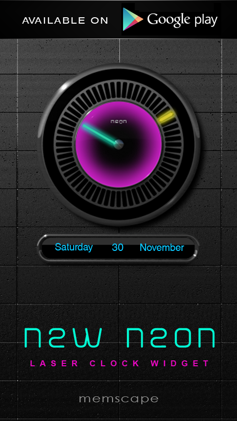 NEW NEON Digital Clock Screen 3