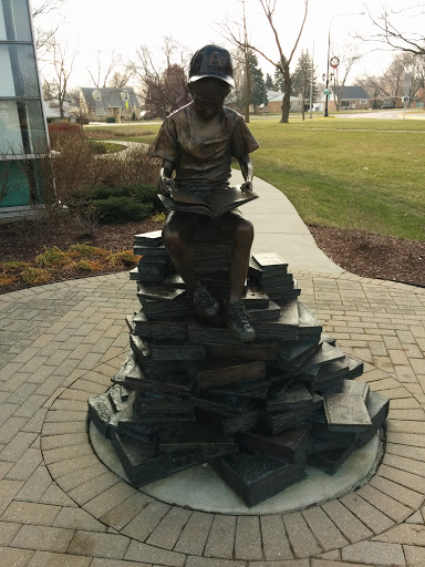 Statue in Front of Library