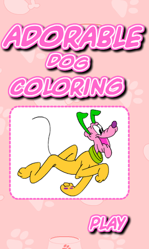 Coloring Game-Adorable Dog