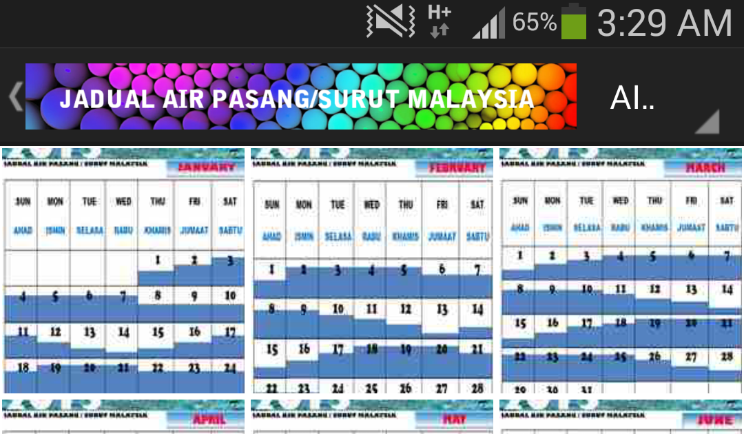 carta air pasang surut 2017