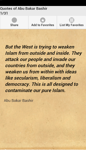Quotes of Abu Bakar Bashir