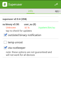 DroSU (Superuser for Android) Screenshots 2
