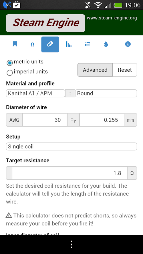 Android application Steam Engine Pro screenshort
