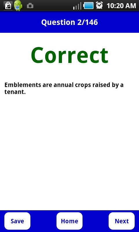 Real Estate Practice Exam Screen 3