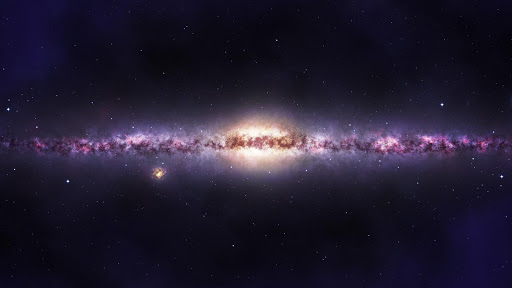 Explore space stars panorama