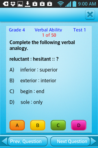 qvprep 4급 연습 테스트 영어 수학