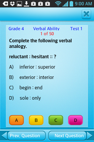 QVprepグレード4数学英語