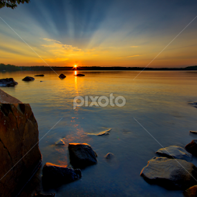 Third Lake Sunset by Shaun White - Landscapes Sunsets & Sunrises