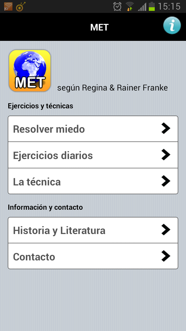 Android application MET-Tapping-eft solving fears screenshort