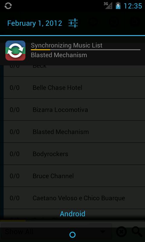 SSH Music Sync Screen 1