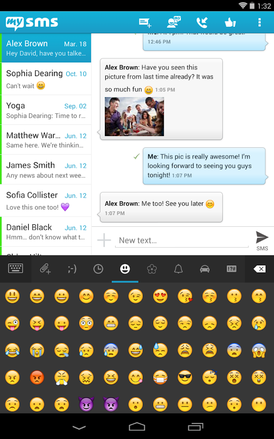 SMS Texting from Tablet & Sync screenshot