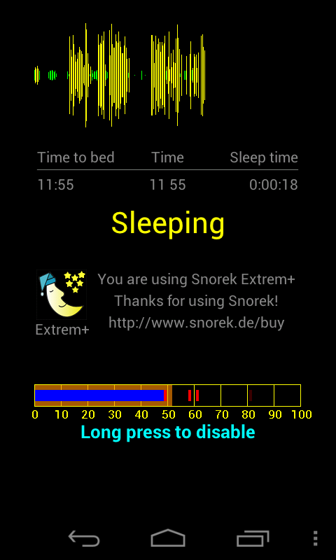 Android application Stop snoring for wearables screenshort