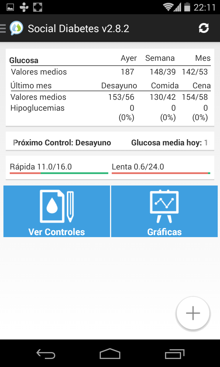 Android application SocialDiabetes screenshort