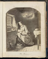 Fotoreproductie van (vermoedelijk) een schilderij met een slapende moeder met kind