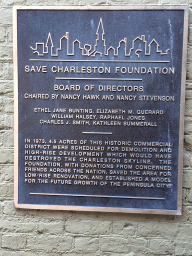 Save Charleston Foundation Plaque
