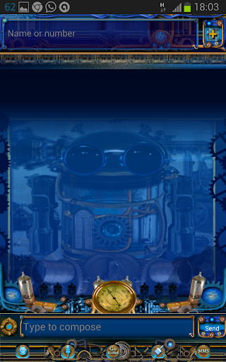 Blue Steampunk GoSMS Pro Theme