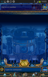 Blue Steampunk GoSMS Pro Theme poster 1