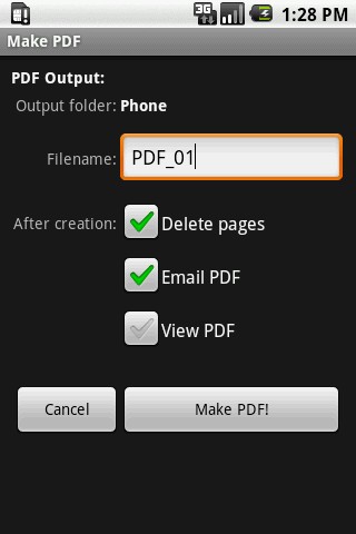 Scan2PDF Mobile 2.0 Screen 2