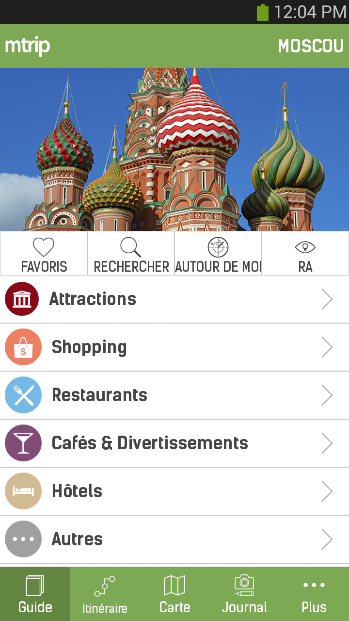 Android application Moscow Travel Guide – mTrip screenshort