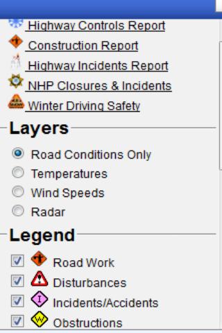 Nevada Road Conditions NDOT Screen 3