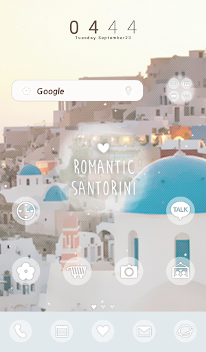 【免費個人化App】romantic santorini 도돌런처 테마-APP點子