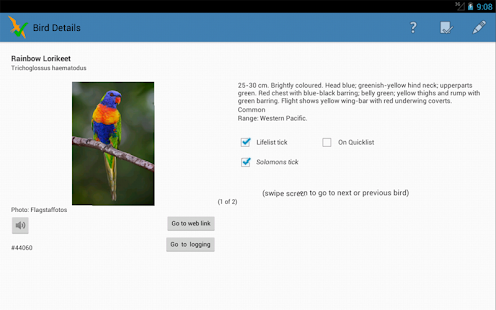 Pacific Is Birding Checklist Screenshots 10